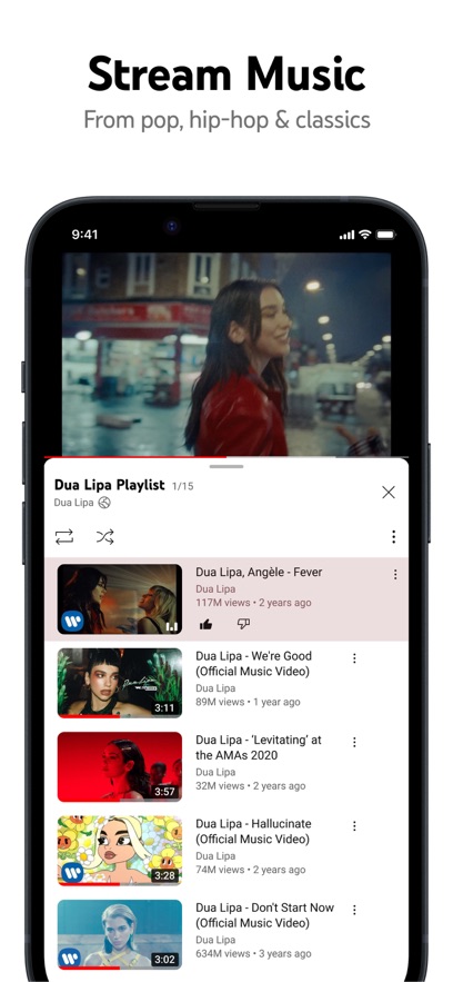 YouTube 播放界面